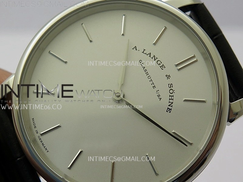 Saxonia Thin 211.026 SS SVF Silver dial On Black Leather Strap A2892